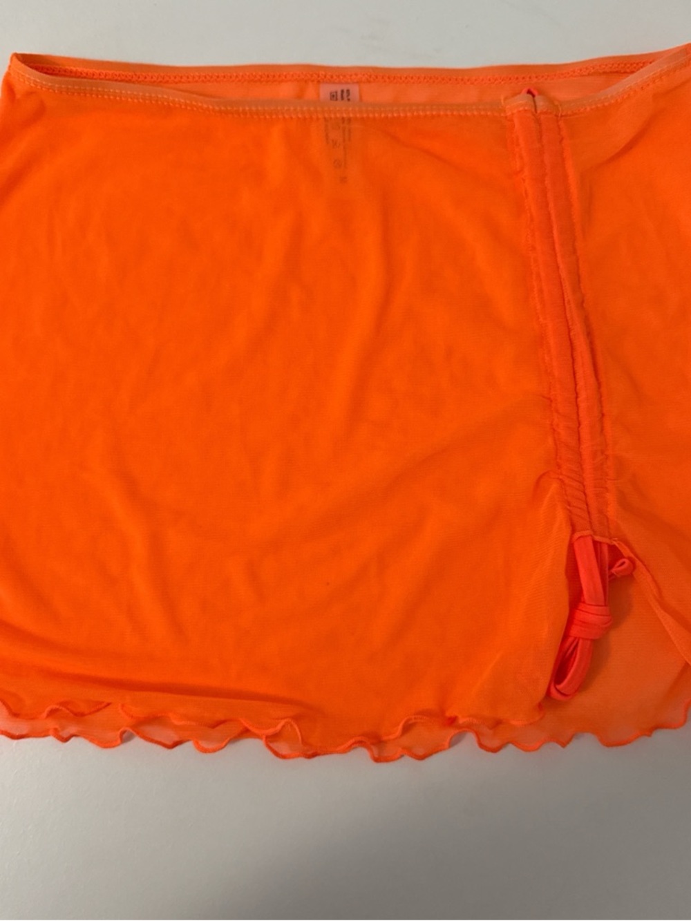Neon Orange Swim Coverup Skirt
